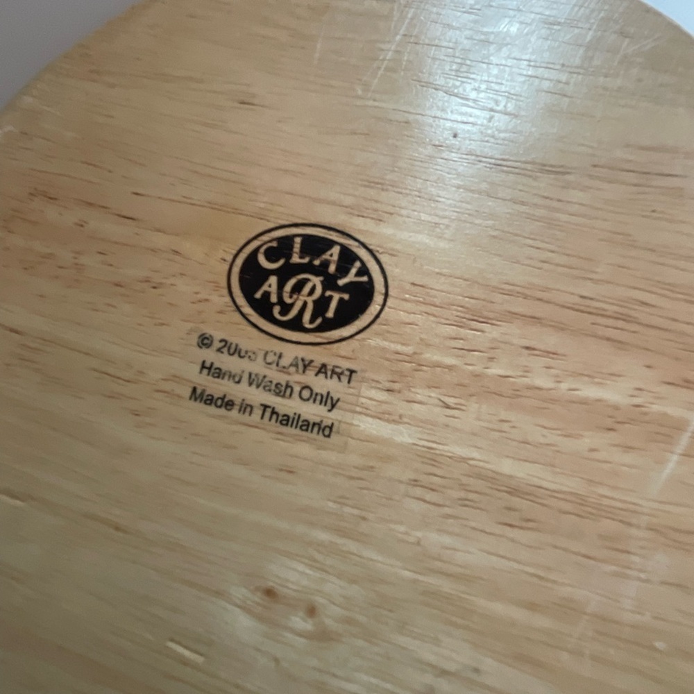 Clay Art Wooden Salad Bowls Set Serving Serveware Utensils‎ Dishes - Picture 7 of 11